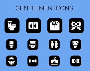 gentlemen icon set