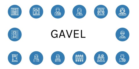 gavel icon set