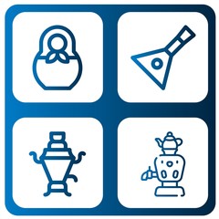 Set of matreshka icons