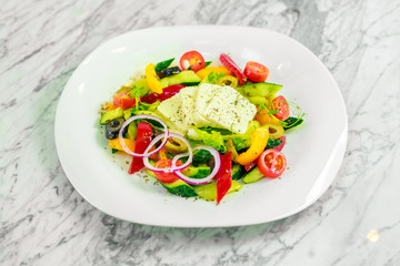 veggie salad with tofu and vegetables