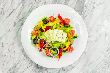 veggie salad with tofu and vegetables
