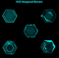 Set of hud hexagon elements,Futuristic Sci Fi Modern User Interface Set.hud hexagon elements,head up display,hud elements