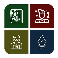 Set of designer icons