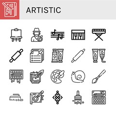 artistic icon set