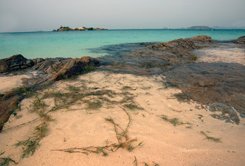 Thailand nature landscape. Tourism background with sea beach. Holiday journey destination