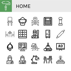 Set of home icons