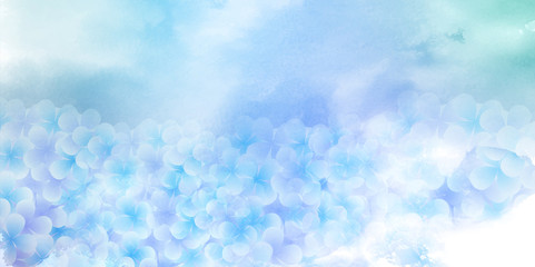 あじさい　水彩　花　背景
