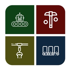 Set of conveyor icons