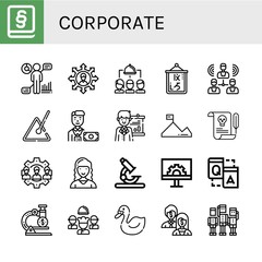 corporate icon set