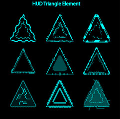 Set of hud triangle elements,Futuristic Sci Fi Modern User Interface Set.hud triangle elements,head up display,hud elements