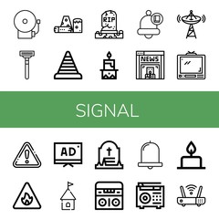 Set of signal icons