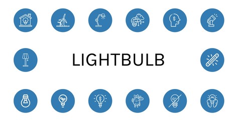 lightbulb icon set