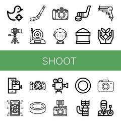 shoot icon set