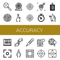accuracy simple icons set