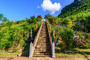  " Thien Vien Truc Lam Ban Gioc " pagoda on Tr&ugrave;ng Khanh town, Cao Bang province, Vietnam.