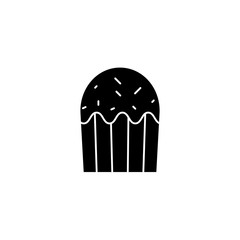 easter cake easter black icon