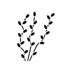 willow easter black icon over white