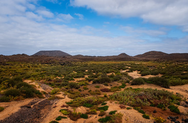 Lobos Island, Spain - october 2019. Isla De Lobos Lobos Island a largely unhabited volcanic island off the coast of Corralejo, Fuerteventura