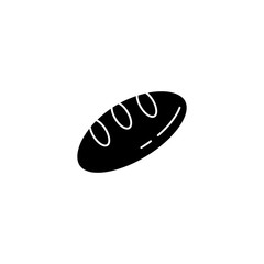 bread easter black icon over white