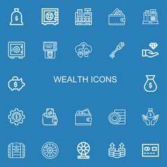 Editable 22 wealth icons for web and mobile