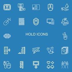 Editable 22 hold icons for web and mobile