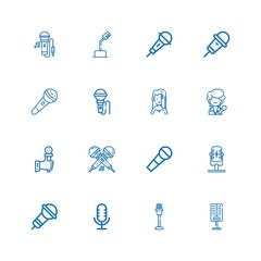 Editable 16 vocal icons for web and mobile