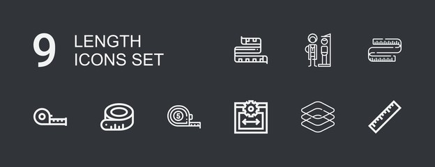 Editable 9 length icons for web and mobile