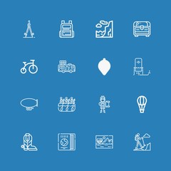 Editable 16 adventure icons for web and mobile