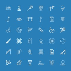 Editable 36 hobby icons for web and mobile
