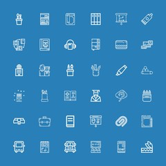Editable 36 school icons for web and mobile