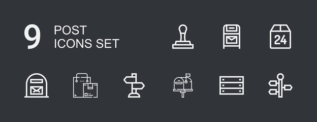 Editable 9 post icons for web and mobile