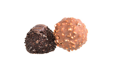 chocolate candy isolated on white background