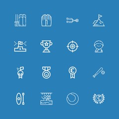 Editable 16 competition icons for web and mobile