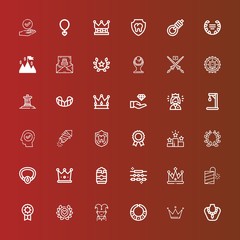 Editable 36 crown icons for web and mobile
