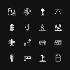 Editable 16 highway icons for web and mobile