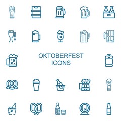 Editable 22 oktoberfest icons for web and mobile