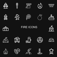 Editable 22 fire icons for web and mobile
