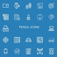 Editable 22 pencil icons for web and mobile