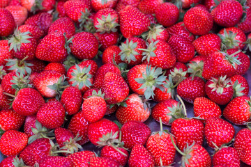 fresh strawberries in the market