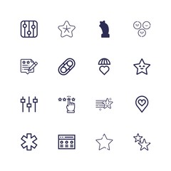 Editable 16 rating icons for web and mobile