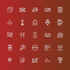 Editable 25 envelope icons for web and mobile