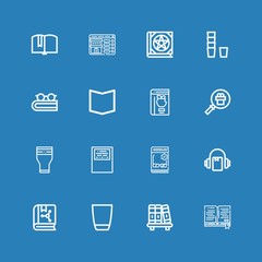 Editable 16 studying icons for web and mobile