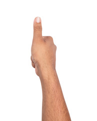 Men hand showing Thumbs up on white background