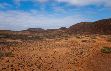 Lobos Island, Spain - october 2019. Isla De Lobos Lobos Island a largely unhabited volcanic island off the coast of Corralejo, Fuerteventura