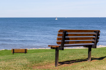 bench on the beach