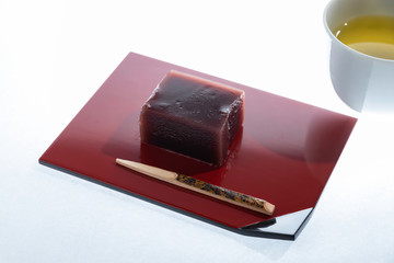 休憩、甘い水ようかん