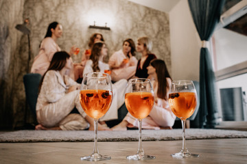 young women in a bar