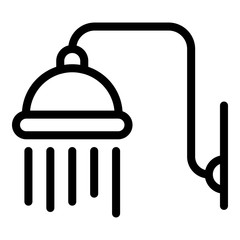 Fototapeta premium Shower icon. Outline shower vector icon for web design isolated on white background