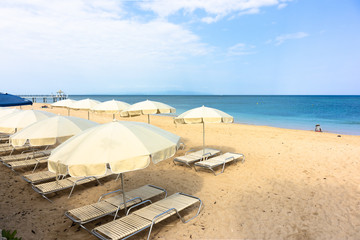 〈石垣島〉ビーチのパラソル