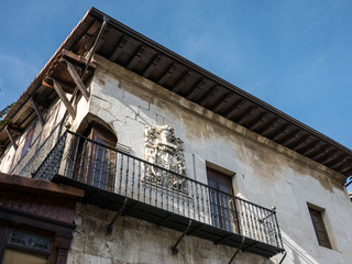 Fototapeta na wymiar Detail of the Begoña Manor House in Salvatierra-Agurain, Basque Country, Spain